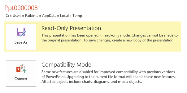 PowerPoint 2013 keeps saving my file in 2007 format - Microsoft Q&A