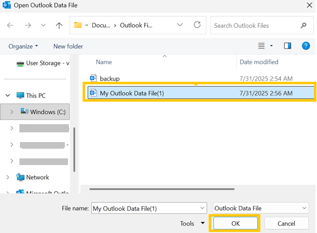 View pst exported emails - Microsoft Q&A