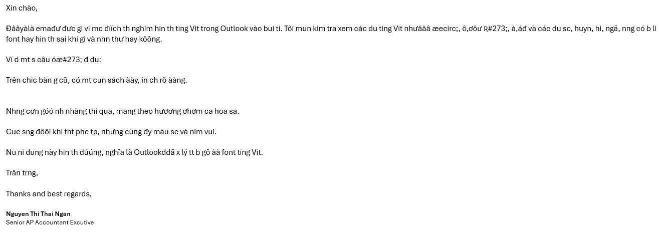 Font error when sending emails in Outlook - Microsoft Q&A