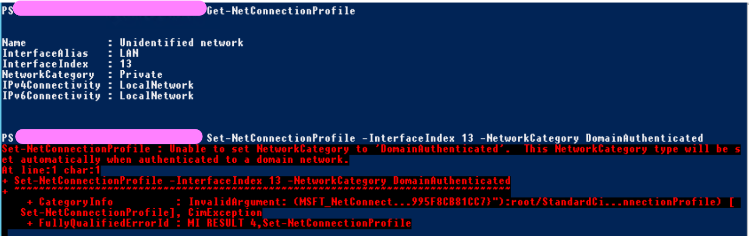 Test lab and Network Location Profile issue - Microsoft Q&A
