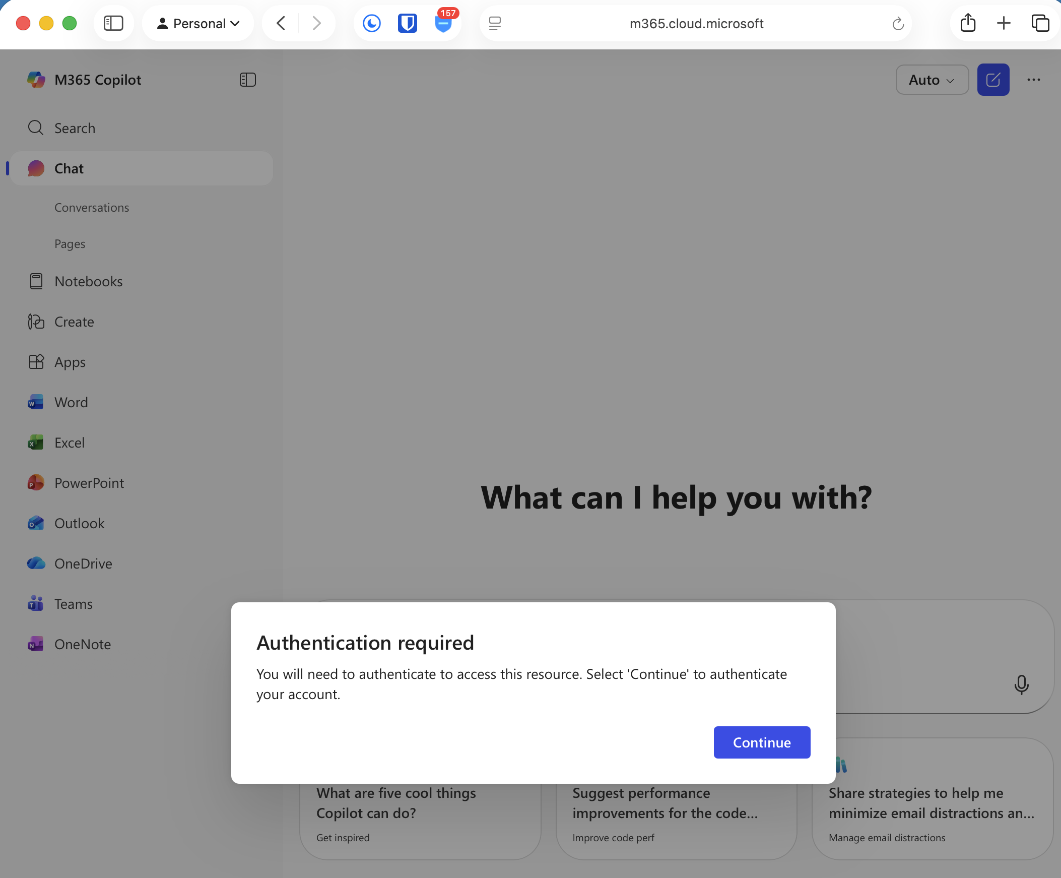 Copilot authentication blocked with a blank box - Microsoft Q&A