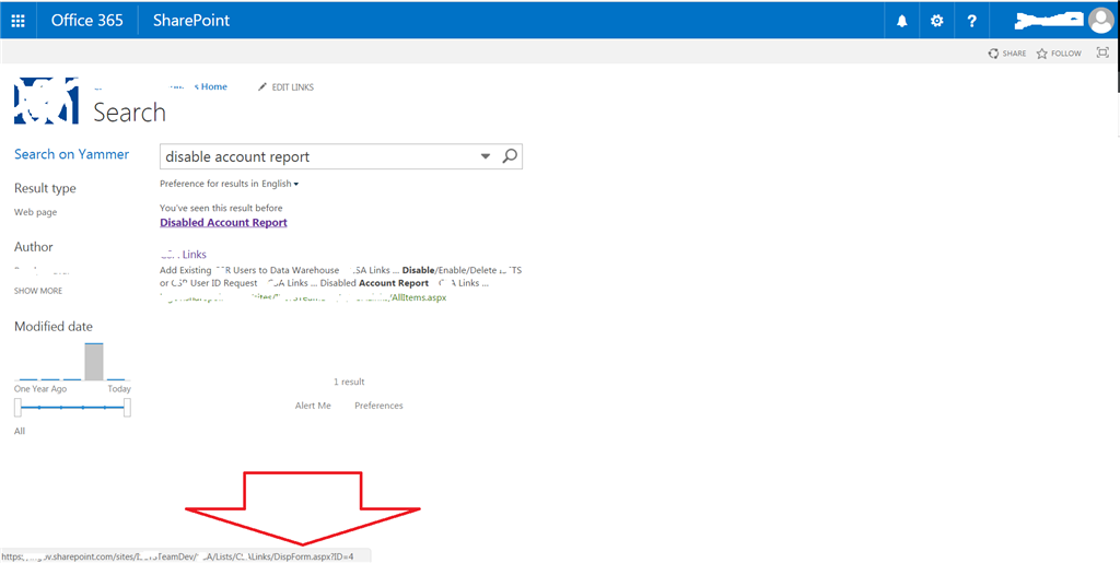 Sharepoint Online Search results return link to display form of an item ...