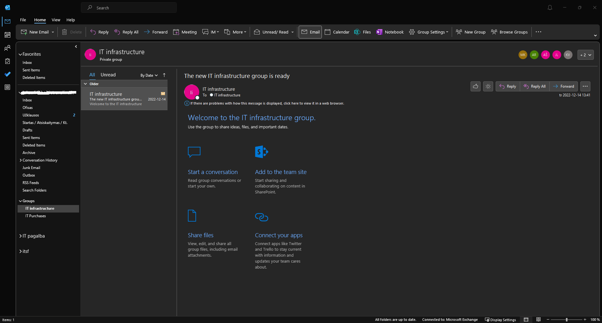 Different layouts in Outlook with M365 Groups - Microsoft Q&A