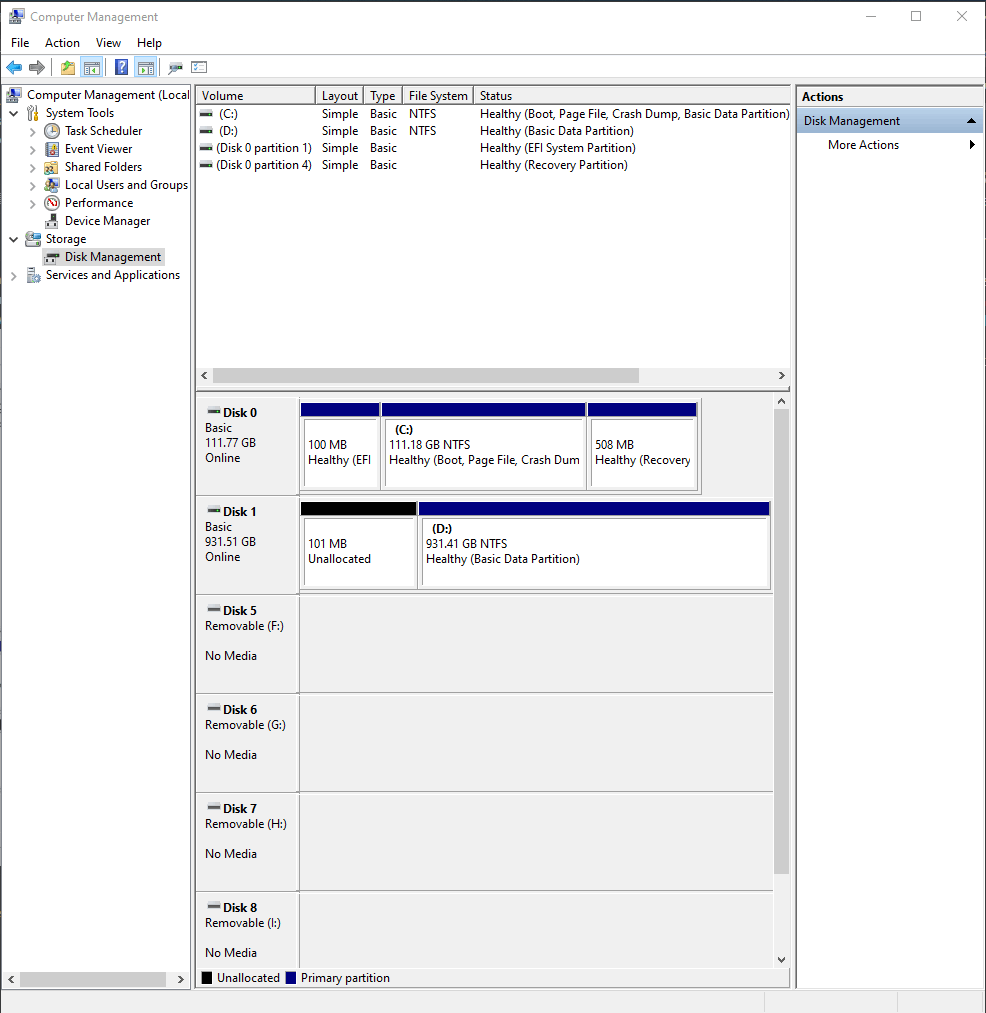 Disk partitions not showing up - Microsoft Q&A