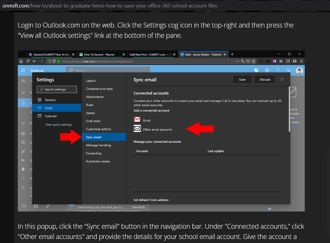 How do I sync my personal and school email? - Microsoft Q&A