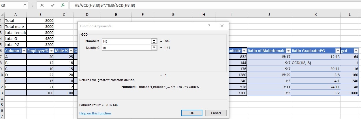 Inconsistent and wrong calculation of formula GCD in excel - Microsoft Q&A