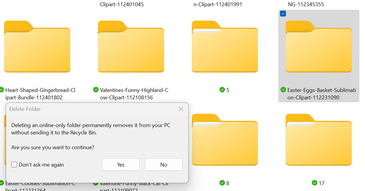 When deleting a OneDrive file that is saved to the computer, I get a ...