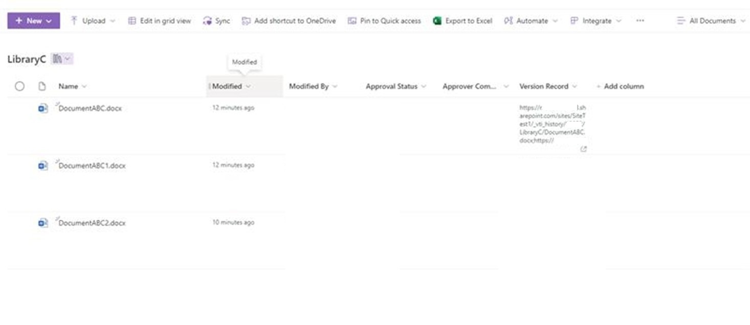 How do I get the document version to appear in the index on Sharepoint ...
