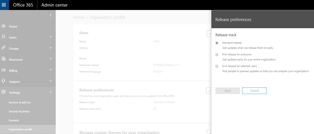 Office 365 Online Release preferences - Microsoft Q&A