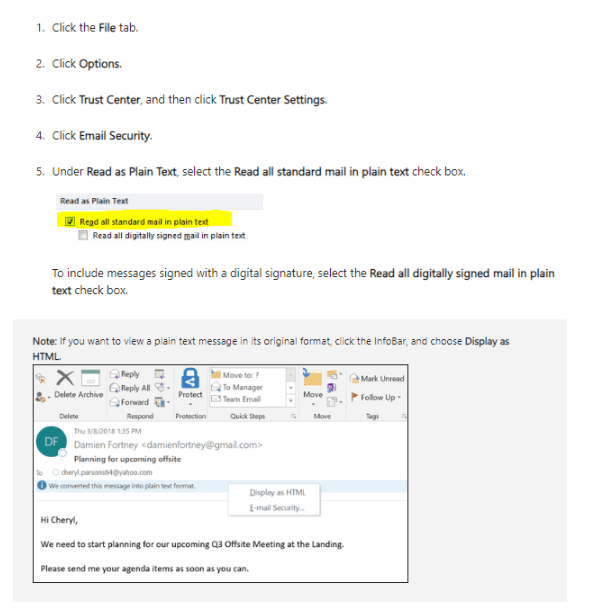 Users Bullet Point HTML emails are converted to Plaintext / Lose ...