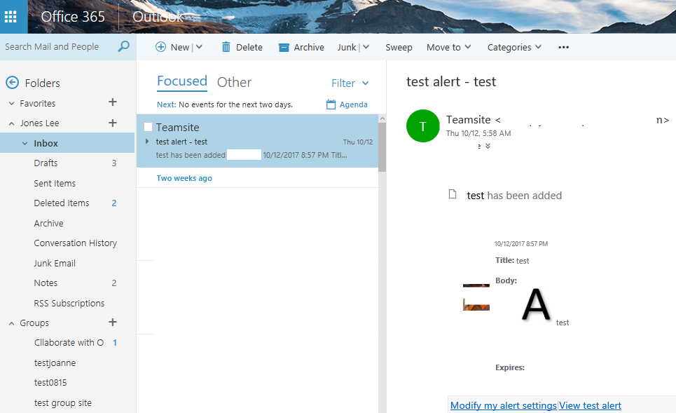 Picture doesn't get displayed on alert for multiple users shows red ...