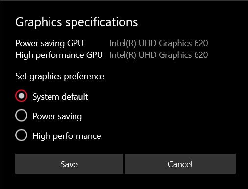 GPU preference for apps - Microsoft Q&A