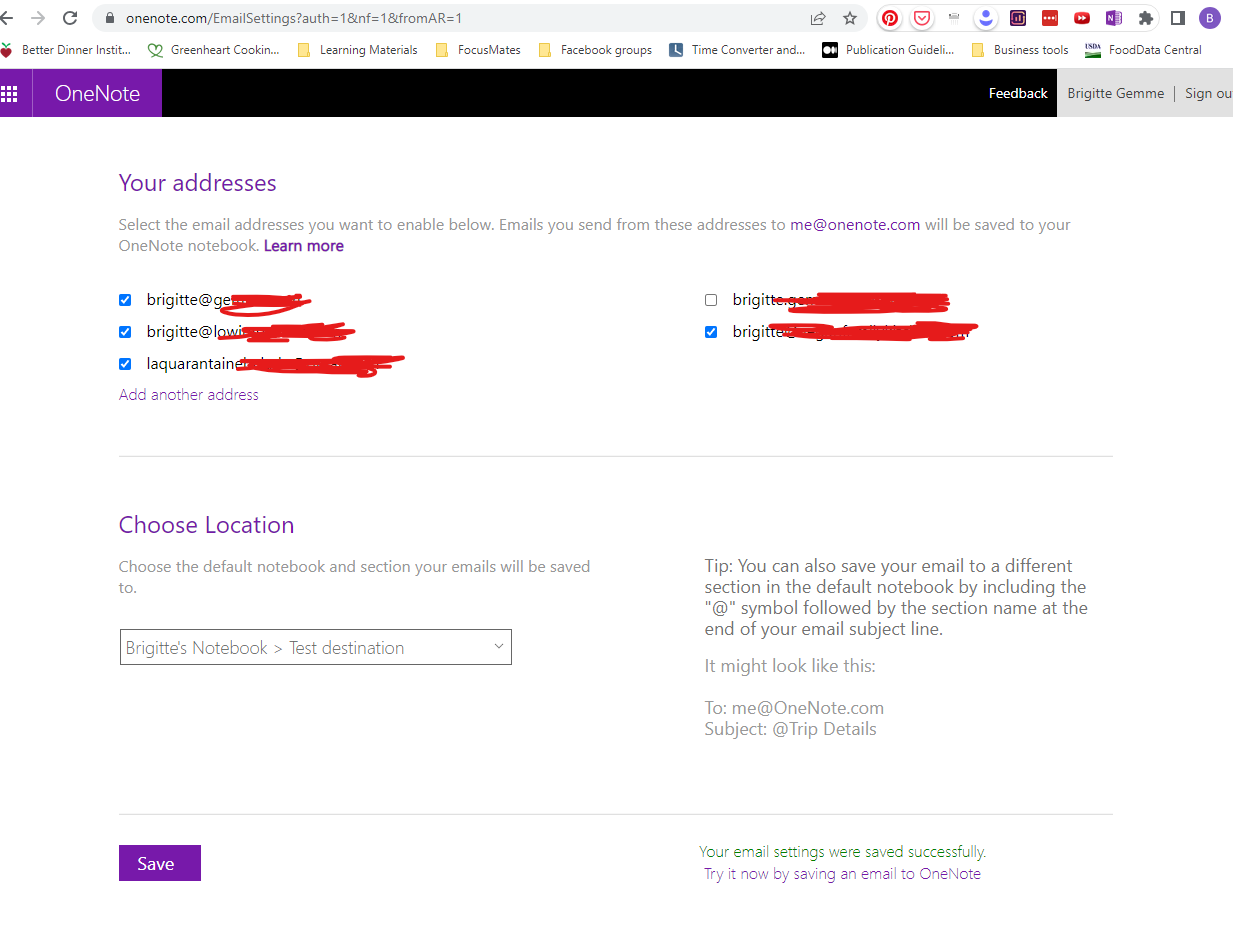 OneNote Email Problem Screenshot 2023-07-28 072441