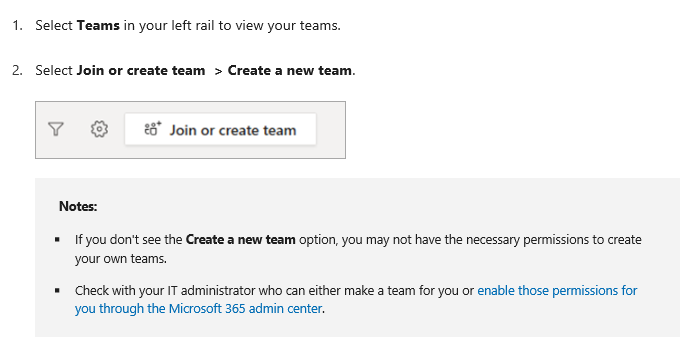 How can I create a team if the create a team button is not there when i ...