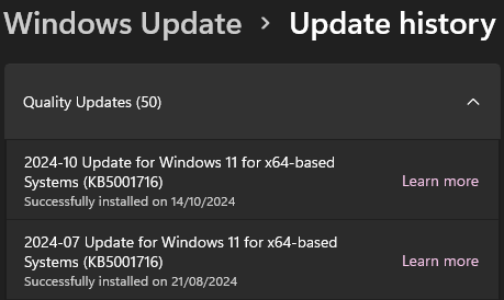 windows 11 pro, checking for updates says up to date, but missing ...