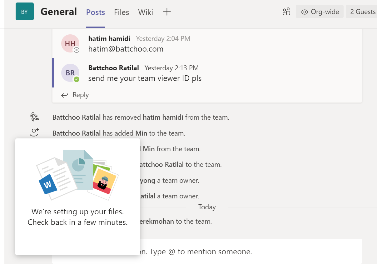 Unable to share files in Teams - Microsoft Q&A