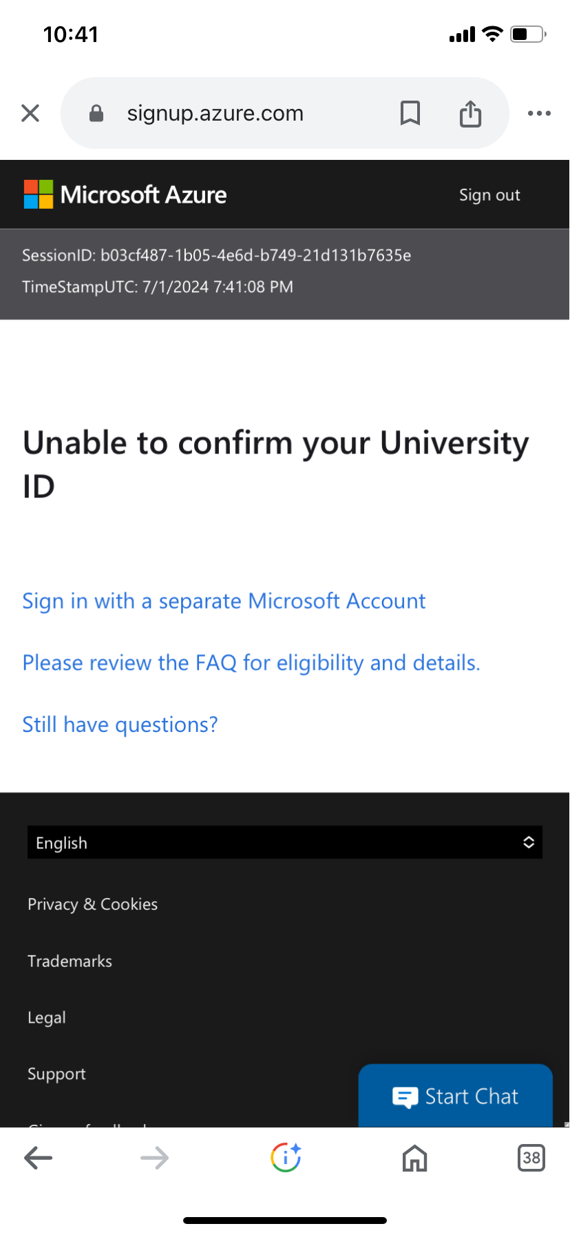 Why I can’t get my college account as a student account on azure portal ...