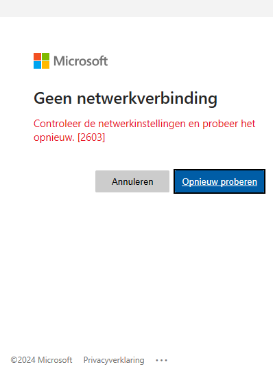 4 Geen netwerkverbinding