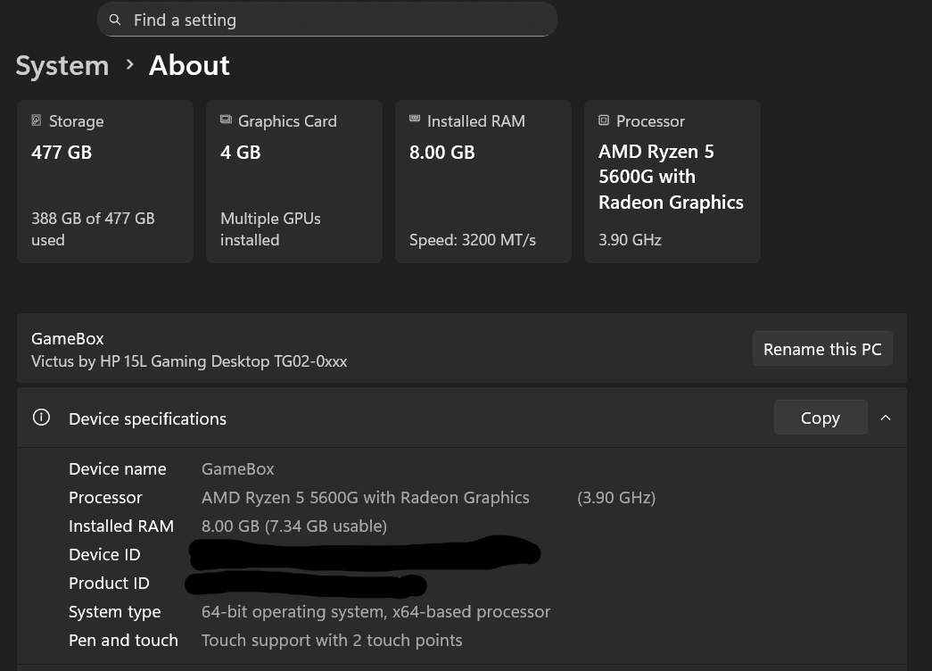 MrLink Problems 2 - PC Specs