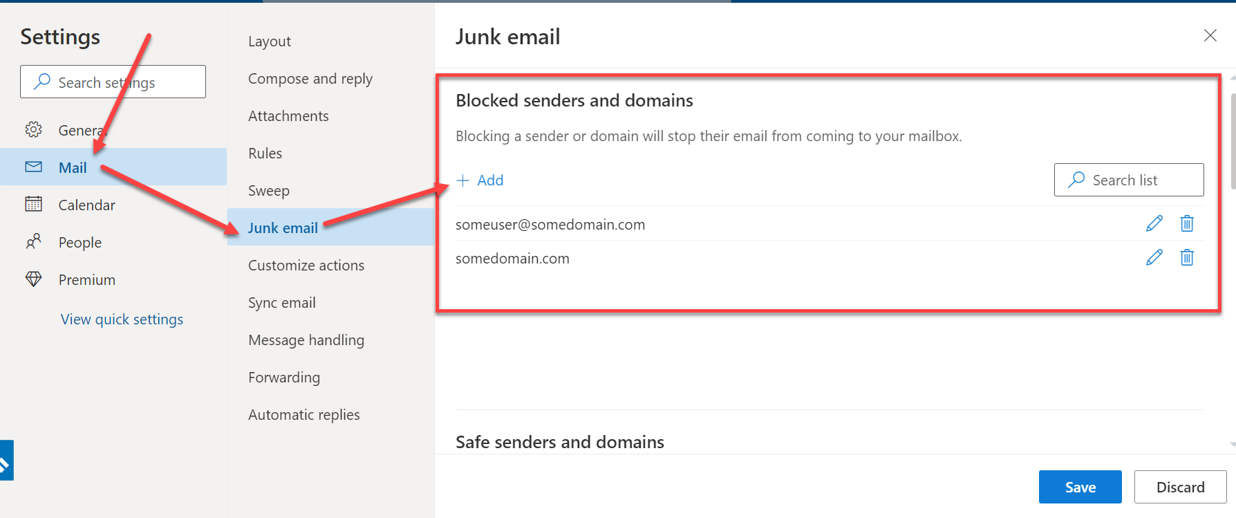 Designate unwanted emails to continually go to Junk automatically ...