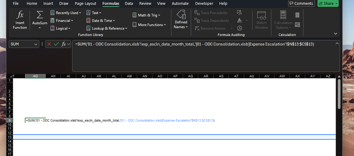 Bug with a formula referencing a range in another excel workbook ...