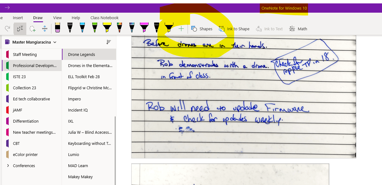One Note 'Draw with Touch or Mouse' Button is missing sometimes ...