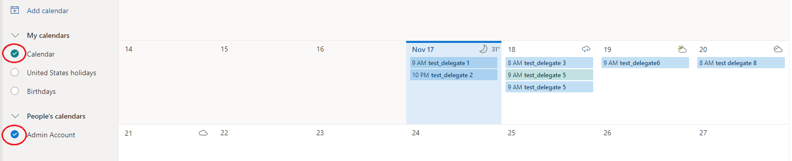 Delegate events showing up as events for me - Microsoft Q&A