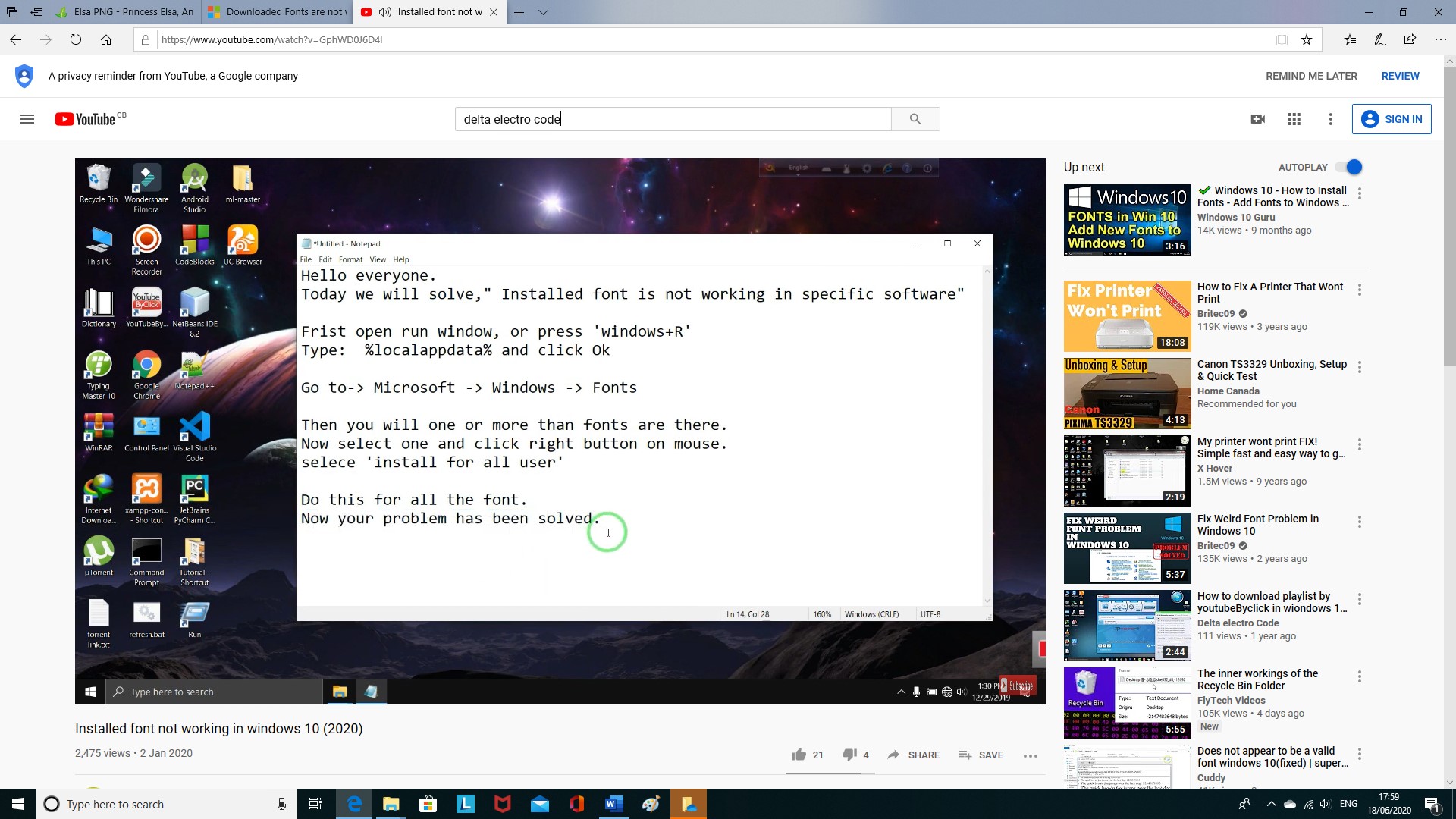 Downloaded Fonts are not working in Microsoft Word - Microsoft Q&A