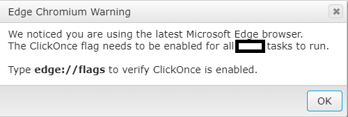 Edge Chromium ClickOnce Prompts - Microsoft Q&A