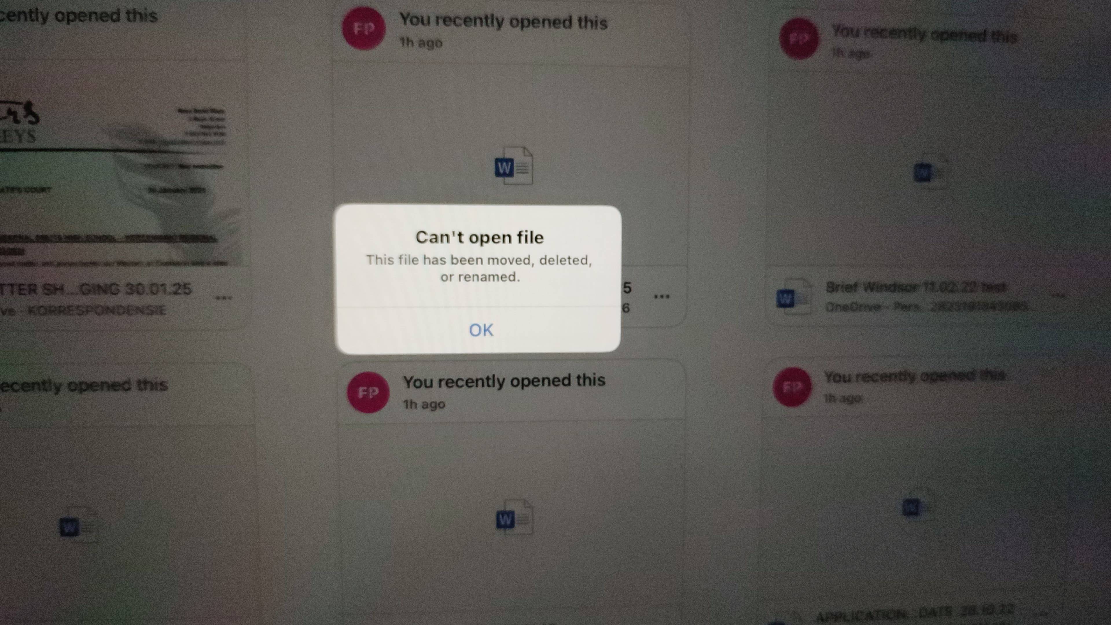 iOS and word not opening onedrive files correctly - Microsoft Q&A
