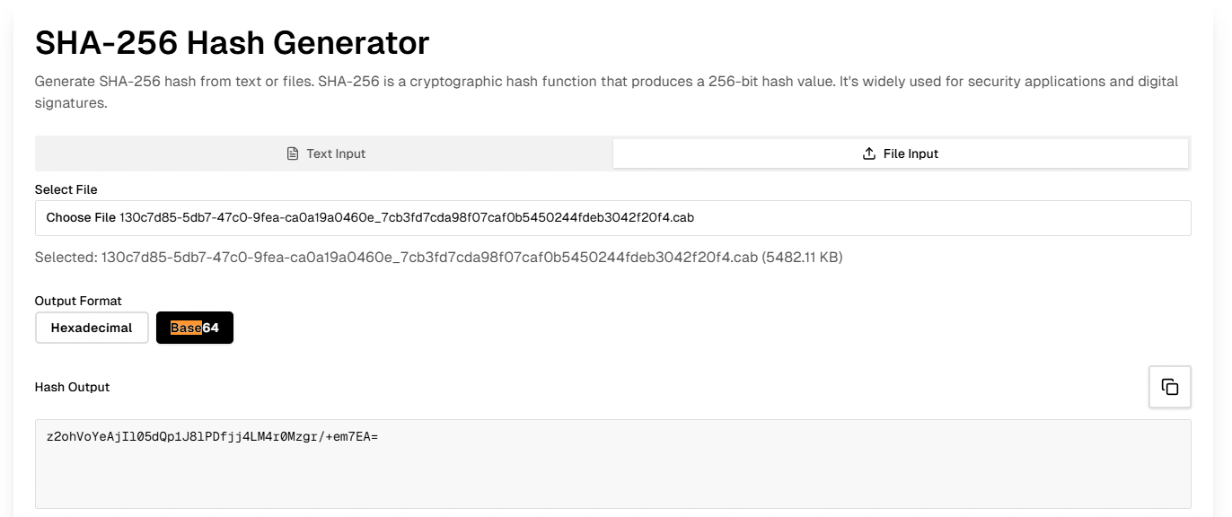 SHA256 Hashes are wrong for catalog update microsoft - Microsoft Q&A