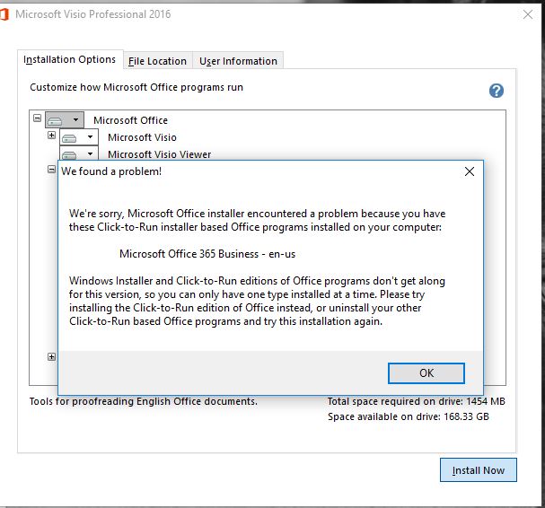 Microsoft Installer Conflict While Attempting to Install Visio ...
