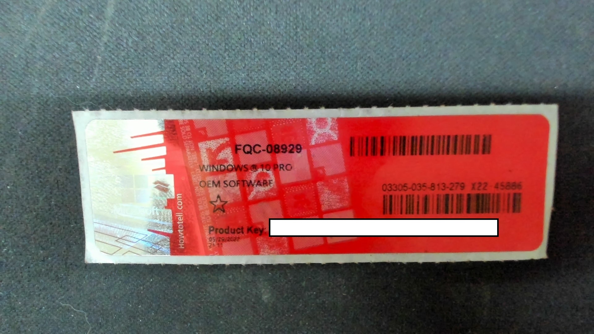 windows 10 pro FQC-08929 OEM product key activation returns