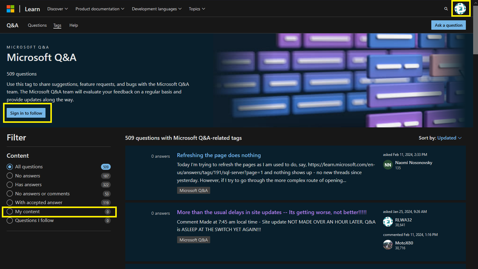 More than the usual delays in site updates -- Its getting worse, not ...