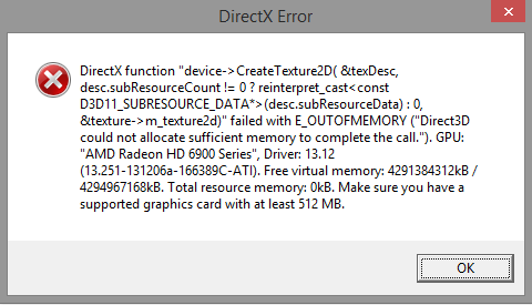 Error when running games: “Your computer is low on memory. Save your ...