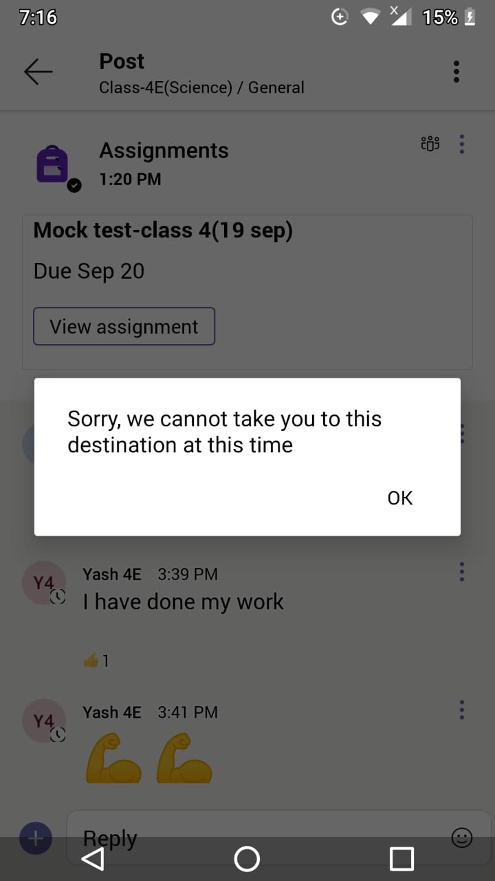 Getting error while opening assignment in Teams - Microsoft Q&A