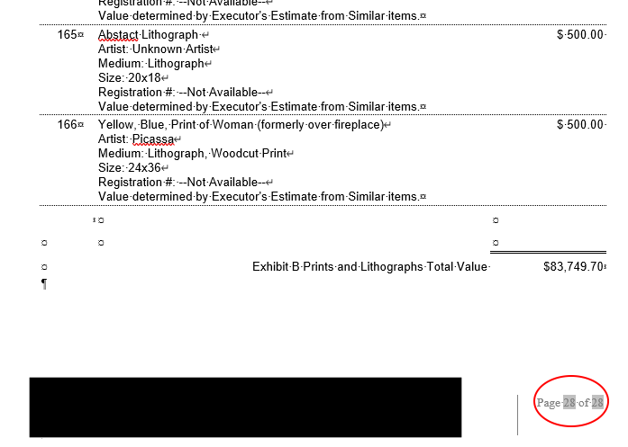 Why do footer page numbers keep changing when large tables are present ...