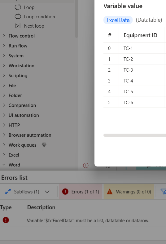 PowerAutomate False Error