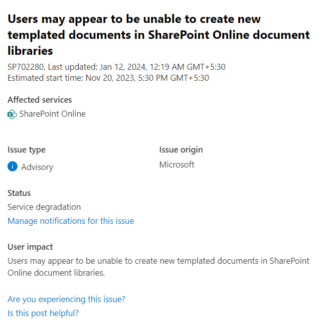 Can´t create new Word document in Sharepoint library - Microsoft Q&A