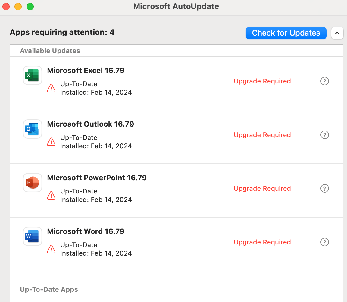 Microsoft Office Home & Business 2021 - Microsoft Autoupdate (macOS ...