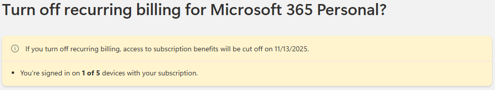 Managing recurring payment Microsoft subscription - Microsoft Q&A