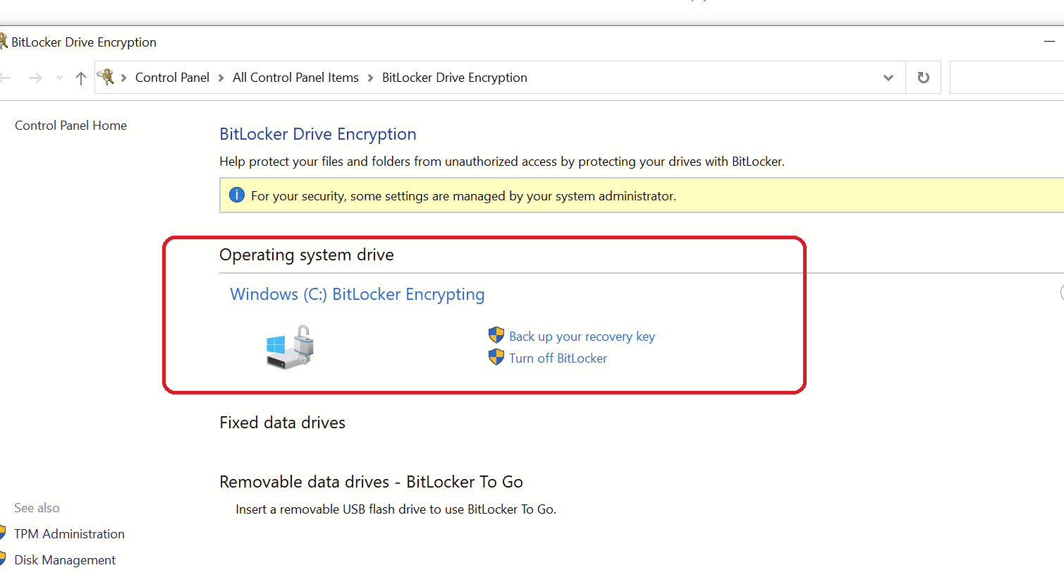 BitLocker Missing Parts of the Set-up Process? - Microsoft Q&A