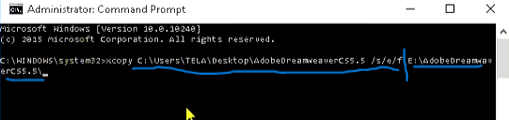 CMD copy paste command
