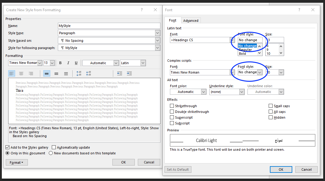 How do I make an MS Word style ignore a text feature? - Microsoft Q&A