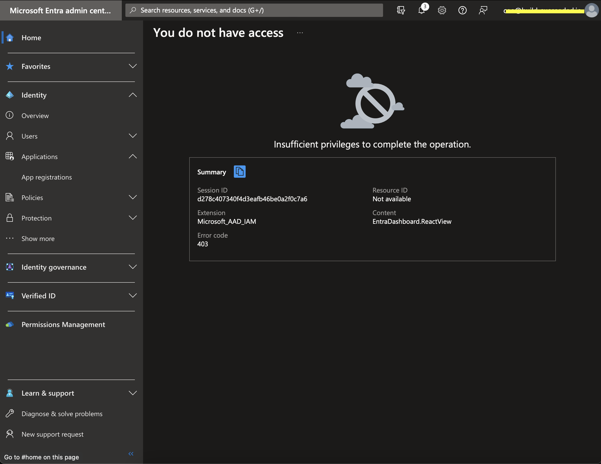 AWKWARD You do not have access on entra.microsoft.com - Microsoft Q&A 