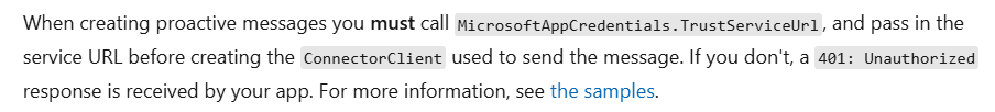 Teams bot fails to send proactive messages after deployment to Azure ...