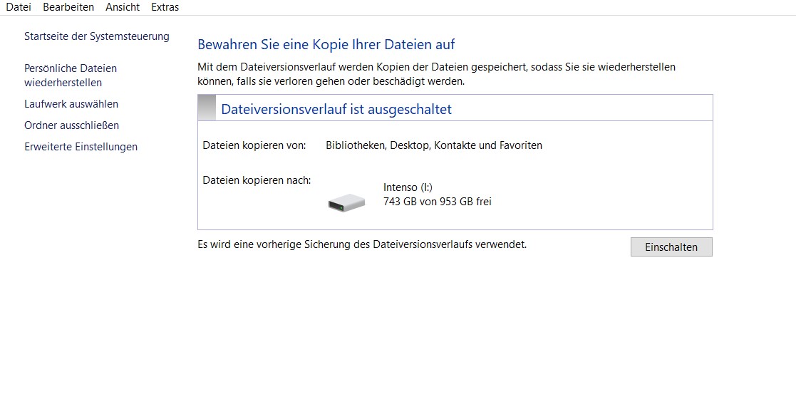 VOR Einschalten