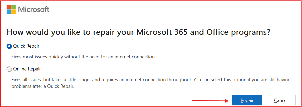 How to stop REPAIR message in every app - Microsoft Q&A