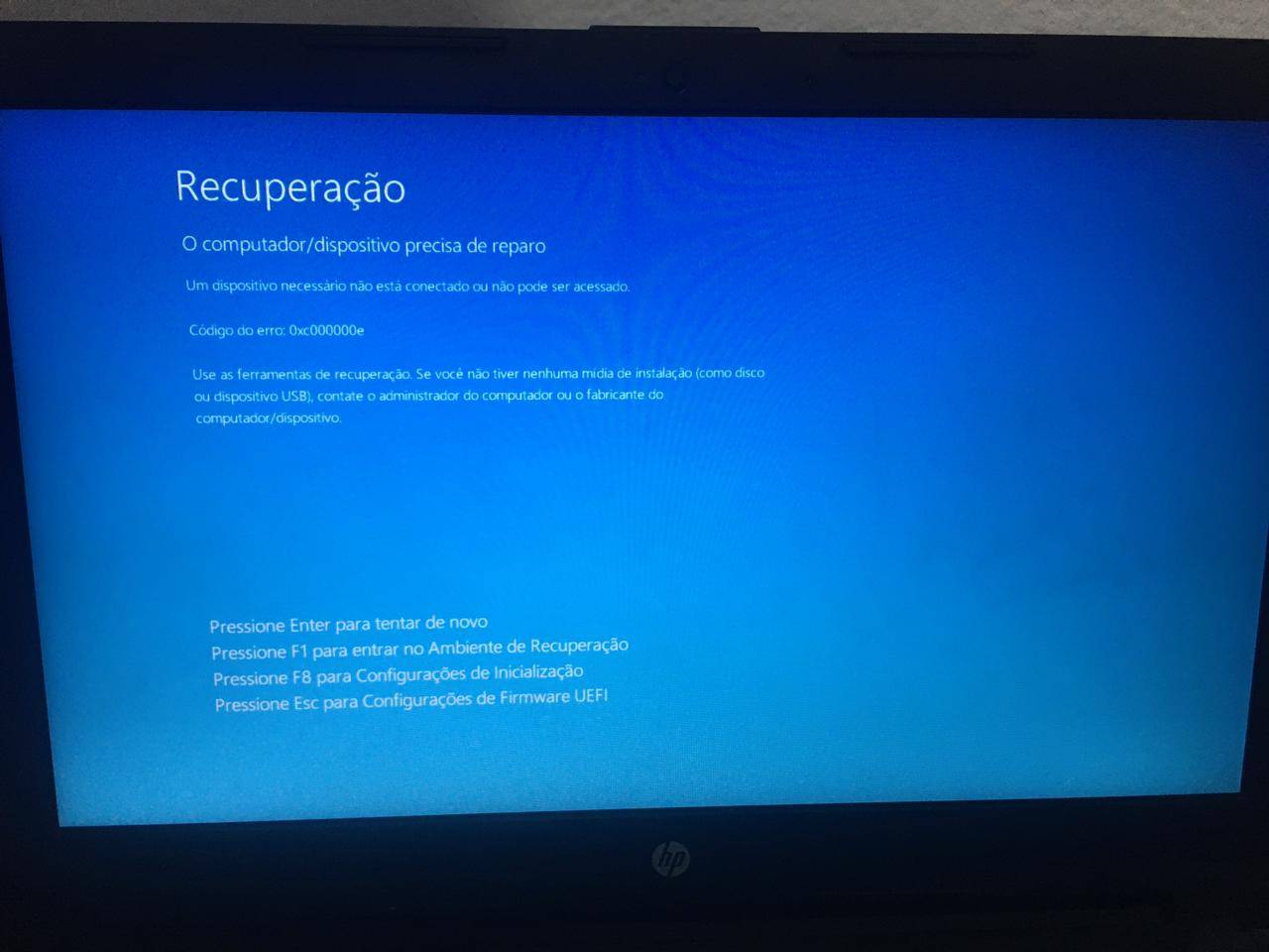 Erro na inicialização Windows 10. - Microsoft Q&A