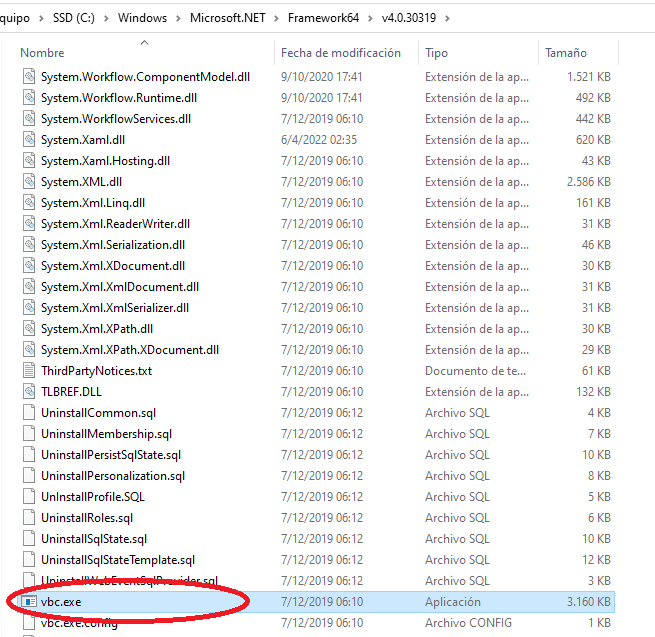 vbc.exe - Microsoft Q&A